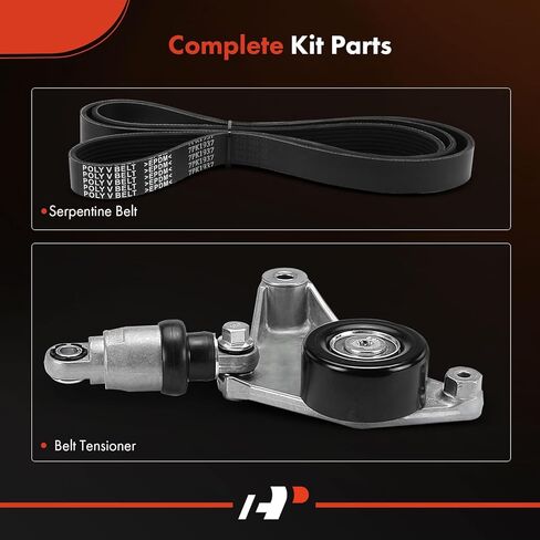 A-Premium Engine Serpentine Belt Drive Kit Compatible with Toyota Camry 2001-2005/2002-2006, 2001-2007 Highlander, 2002-2007 Solara & Scion 2005-2006 tC - 2.0L 2.4L in Saudi Arabia