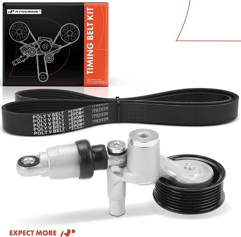 A-Premium Serpentine Drive Belt Kit with Tensioner Compatible with Honda Cars - CR-V CRV 2015 2016-2.4L in Saudi Arabia