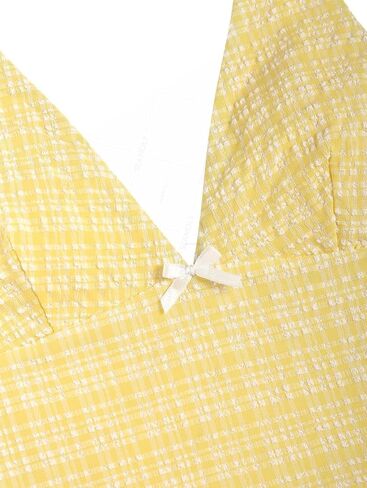 seamoly Vintage Gingham Halter Tank Top & Cinched Tie Side Tankini Set in Saudi Arabia