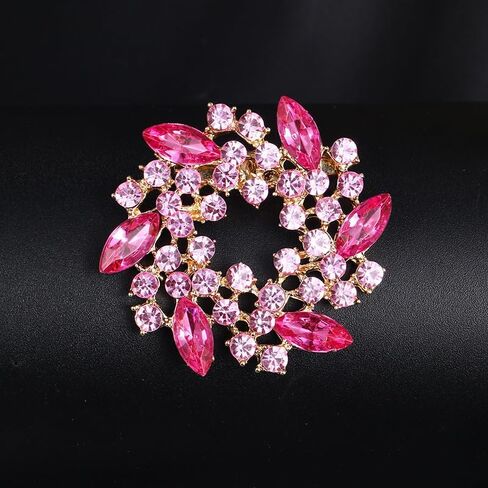 Vintage Crystal Rhinestone Flower-shaped Sunflower Brooch Pin Accessories in Saudi Arabia