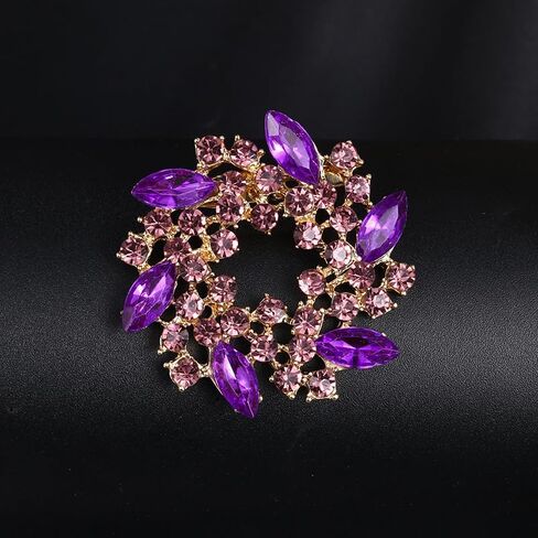 Vintage Crystal Rhinestone Flower-shaped Sunflower Brooch Pin Accessories in Saudi Arabia