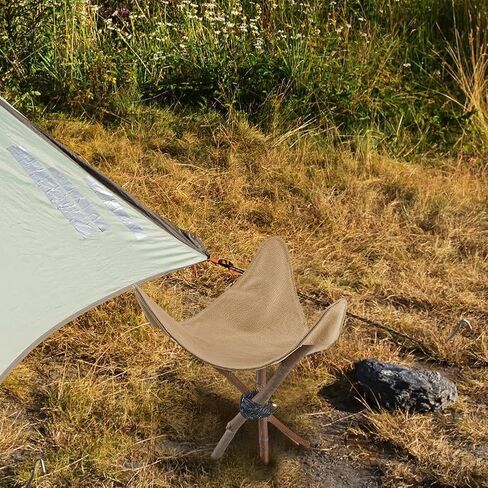 GORGECRAFT 2 Sets Portable Camping Chair Cover 31.5cm Tripod Stool Cloth Outdoor Triangular Stool Covers Coconut Brown Foldable Lightweight Tripod Stool Pad for Walking Hunting Backpacking Travelling in Saudi Arabia