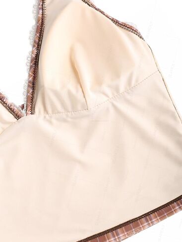 seamoly Vintage Gingham Halter Tank Top & Cinched Tie Side Tankini Set in Saudi Arabia