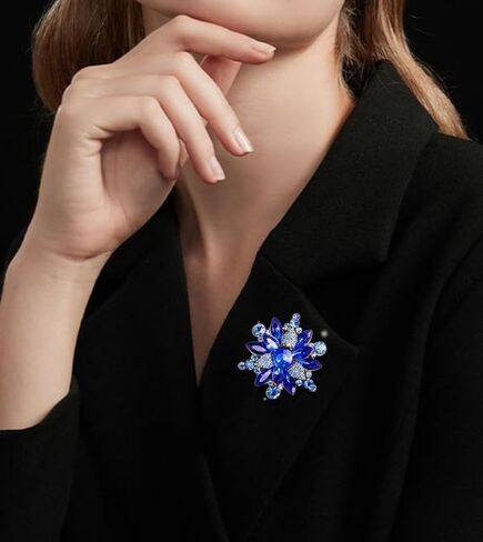 Vintage Crystal Rhinestone Flower-shaped Sunflower Brooch Pin Accessories in Saudi Arabia