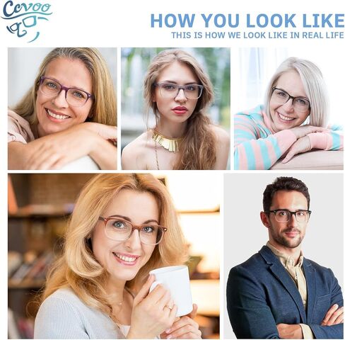 CCVOO Reading Glasses for Women/Men, Eyeglasses, Blue Light Readers for Women/Men, Computer Eye Glasses, Cheaters in Kuwait