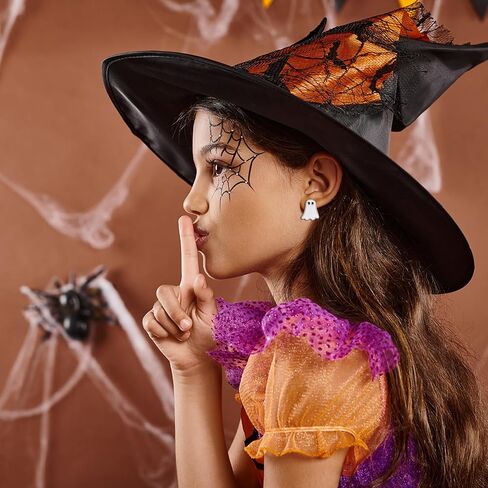 Halloween Ghost Earrings for Women – Spooky Cute 14K Gold Plated Stud Jewelry, Fun Halloween Accessories Gifts in Saudi Arabia