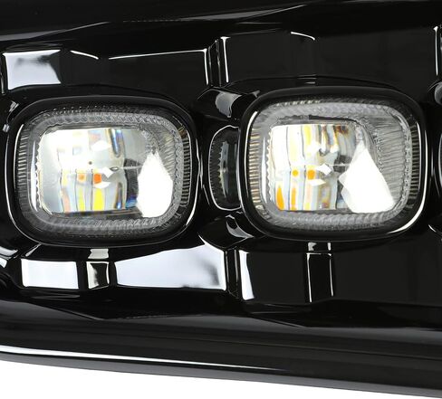 HECASA LED Fog Lights w/Turn Signal Lamp Compatible with 2017-2020 Ford F150 Raptor Daytime Running Lamp DRL Plastic Clear Lens Black Bezel in Saudi Arabia