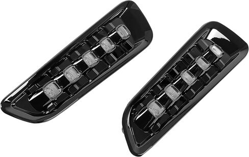 HECASA LED Fog Lights w/Turn Signal Lamp Compatible with 2017-2020 Ford F150 Raptor Daytime Running Lamp DRL Plastic Clear Lens Black Bezel in Saudi Arabia
