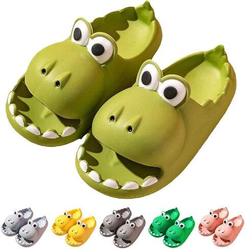 Womens Dinosaur Pillow Slides Sandals Cute Big Mouth Slippers for Men Funny Dinosaur Summer Slide Soft Shower Slippers for Women Casual Beach Shoes Unisex in Saudi Arabia