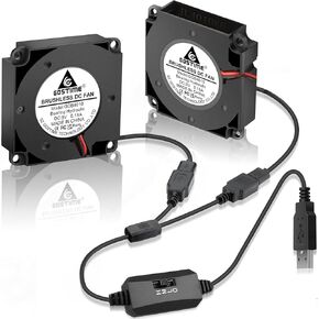 GDSTIME 2-Pack 75mm x 15mm USB Blower Fan with 3 Speed Control, DC 5V Brushless Turbo Cooling Fan for Helmet Laptop 3D Printer in Kuwait