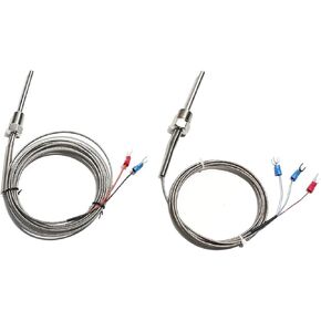 1PC K/PT100 Type Thread Stainless Steel Probe 800°C Degree Thermocouple Tube Temperature Controller 50mm(K Wire Length 5m) in Saudi Arabia