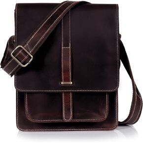 Handmade Leather Crossbody Bag – Vintage Messenger Satchel for Men & Women, Shoulder Sling Office Bag in Saudi Arabia