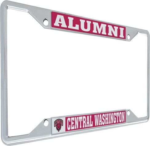 إكسسوارات السيارات من Desert Cactus Central Washington University Car Accessories إطار لوحة ترخيص معدني وحامل بطاقات للجزء الأمامي أو الخلفي من السيارة (الخريجين) in Saudi Arabia