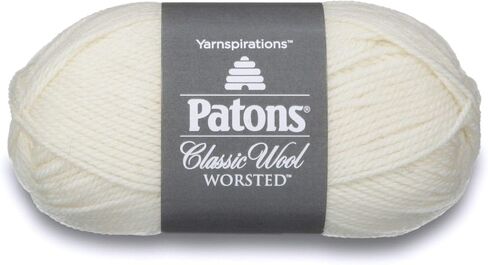 Patons Classic Wool Yarn, 3.5oz, Gauge 4 Medium, 100% Wool Pumpkin - For Crochet, Knitting & Crafting in Kuwait
