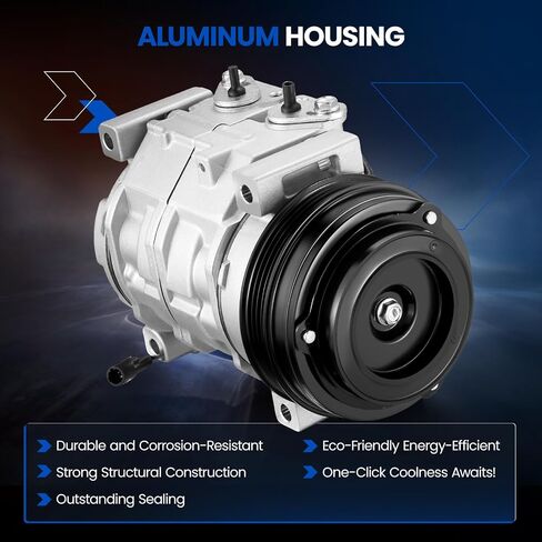 98339 Air Conditioner AC Compressor with Clutch Compatible with Suzuki Grand Vitara 2.5L 2004-2005, Grand Vitara 2.7L 2001, XL-7 2.7L 2002-2003, 10S13C Style in Saudi Arabia