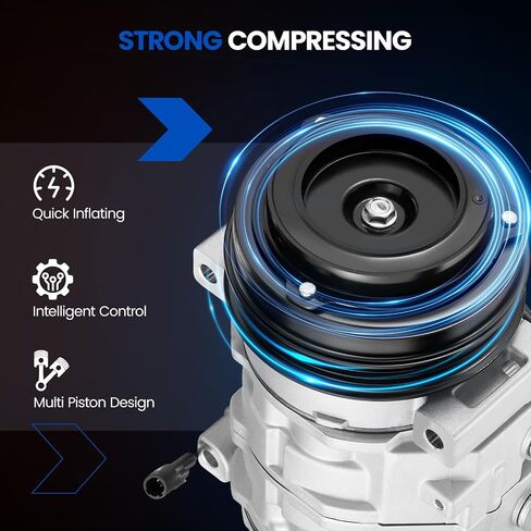 98339 Air Conditioner AC Compressor with Clutch Compatible with Suzuki Grand Vitara 2.5L 2004-2005, Grand Vitara 2.7L 2001, XL-7 2.7L 2002-2003, 10S13C Style in Saudi Arabia