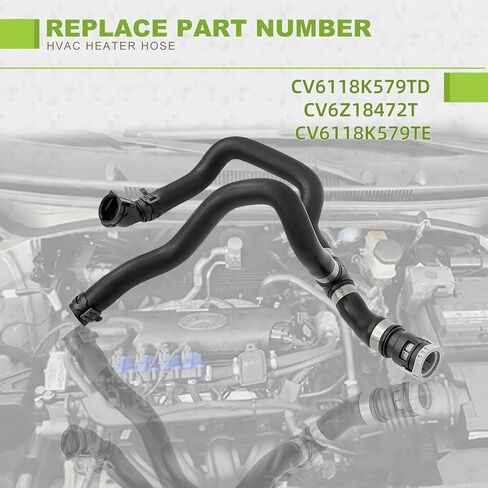 طقم خرطوم سخان المياه بمدخل ومخرج HVAC مناسب لسيارة Ford Escape 2013-2019 مناسب لسيارة Lincoln MKC 2017-2019 (CV6118K579TE) in Kuwait