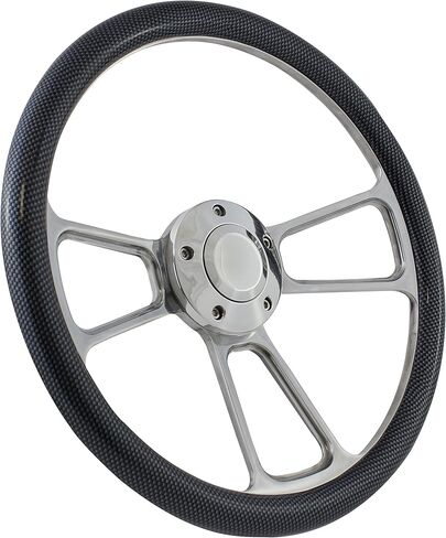ForeverSharp Club Car Precedent & XRT مجموعة عجلة القيادة مقاس 14 بوصة عجلة قيادة مصقولة للعضلات نصف ملفوفة بلون أسمر in Kuwait