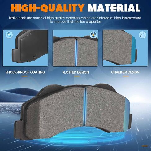 4PCS Front Semi-Metal Brake Pads Fit for Ford Expedition 2010-2021 for Ford F-150 2010-2020 for Lincoln Navigator 2010-2021 in Saudi Arabia