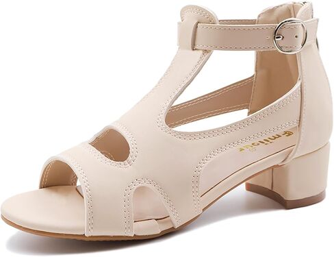 Girls High Heels Flower Girl Wedding Party Dress Shoes Elegant Open Toe Sandals in Saudi Arabia