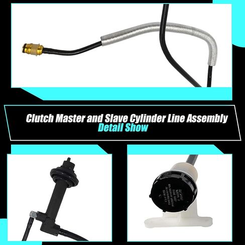PartsFlow Clutch Master Cylinder And Line Assembly CC649031 compatible with Ford Explorer Ranger Mazda B3000 B4000 1998-2000 3.0L 4.0L V6 6L5Z7A508AA in Saudi Arabia