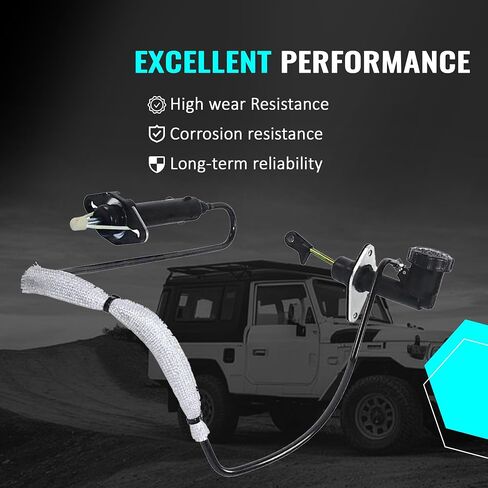 PartsFlow Clutch Master Cylinder And Line Assembly CC649031 compatible with Ford Explorer Ranger Mazda B3000 B4000 1998-2000 3.0L 4.0L V6 6L5Z7A508AA in Saudi Arabia