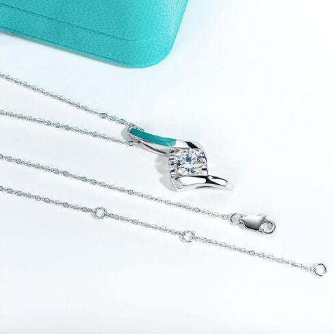 AnuClub Moissanite Pendant Love Knot Necklace 3.24cttw(3CT Center Stone) D Color VVS1 925 Sterling Silver Adjustable Necklace Gift for Women Wife Her with Certificate in Kuwait