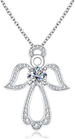 AnuClub Moissanite Pendant Love Knot Necklace 3.24cttw(3CT Center Stone) D Color VVS1 925 Sterling Silver Adjustable Necklace Gift for Women Wife Her with Certificate in Kuwait
