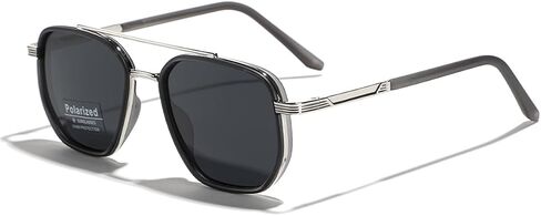 Square Polarized Sunglasses Unisex Metal Alloy TR90 Frame Sun Glasses Polygon Driving Eyewear in Saudi Arabia