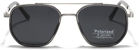 Square Polarized Sunglasses Unisex Metal Alloy TR90 Frame Sun Glasses Polygon Driving Eyewear in Saudi Arabia