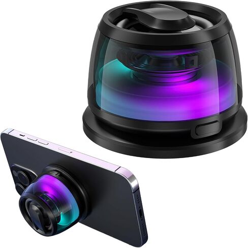 Magnetic Bluetooth Speaker with RGB Lights – Portable Airbag Design Mini Speaker with Strong Suction Base,Wireless Stereo, for Phone, Desk, and Car in Kuwait