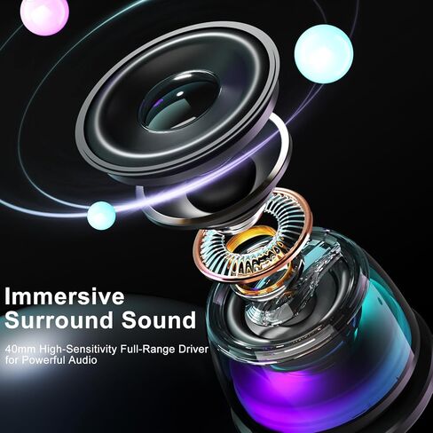 Magnetic Bluetooth Speaker with RGB Lights – Portable Airbag Design Mini Speaker with Strong Suction Base,Wireless Stereo, for Phone, Desk, and Car in Kuwait