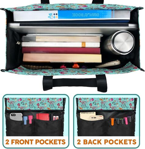84hoods Multi-Pocket Tote Bag for Women. Waterproof Bag with Multiple Convenient Pockets and Zipper. Gift for Nurses. in Saudi Arabia