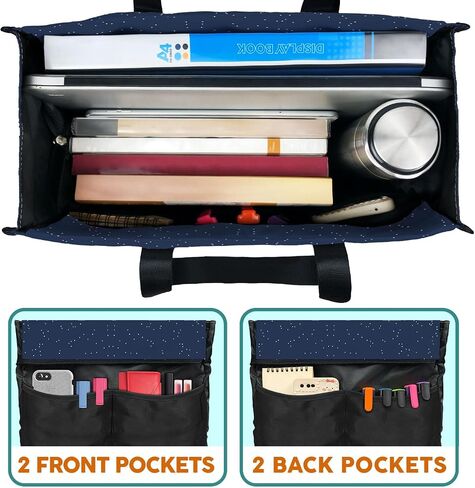 84hoods Multi-Pocket Tote Bag for Women. Waterproof Bag with Multiple Convenient Pockets and Zipper. Gift for Nurses. in Saudi Arabia