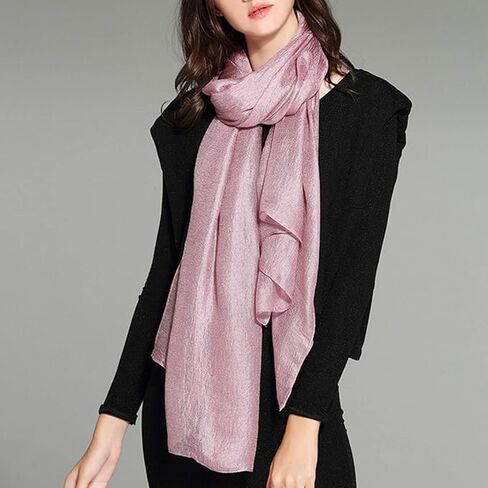 Bettli Womens Extra Large Scarf Shawl Wraps Pashminas Solid Soft Silky for Bridal Evening Wedding Party (gold) in Kuwait