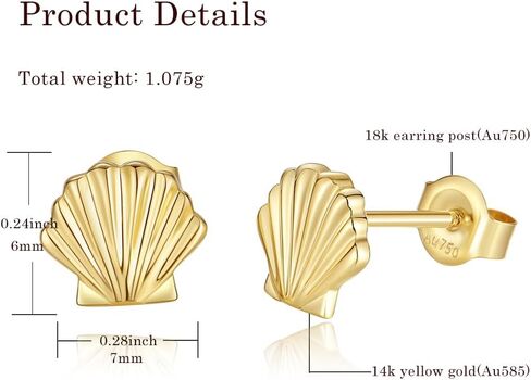 14K Solid Yellow Gold Sun Stud Earrings Dainty Tiny Delicate Durable Small Earrings Fine Jewelry Birthday Gifts for Women, Available Diameter 8mm in Saudi Arabia