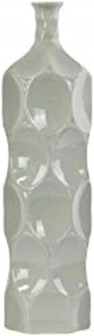 Urban Trends Ceramic Decorative Orange Vase Dimple Pattern Sides, Decor Center Piece for Home Décor for Living Room, Table, Office Decor: 4.75"x4.75"x17.75"H in Kuwait