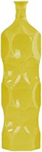 Urban Trends Ceramic Decorative Orange Vase Dimple Pattern Sides, Decor Center Piece for Home Décor for Living Room, Table, Office Decor: 4.75"x4.75"x17.75"H in Kuwait