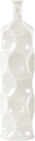 Urban Trends Ceramic Decorative Orange Vase Dimple Pattern Sides, Decor Center Piece for Home Décor for Living Room, Table, Office Decor: 4.75"x4.75"x17.75"H in Kuwait