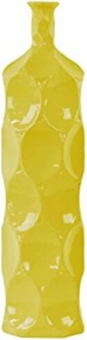 Urban Trends Ceramic Decorative Orange Vase Dimple Pattern Sides, Decor Center Piece for Home Décor for Living Room, Table, Office Decor: 4.75"x4.75"x17.75"H in Kuwait