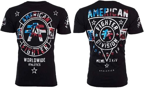 American Fighter Men's T-Shirt Silver Lake Crew Neck Black in Saudi Arabia