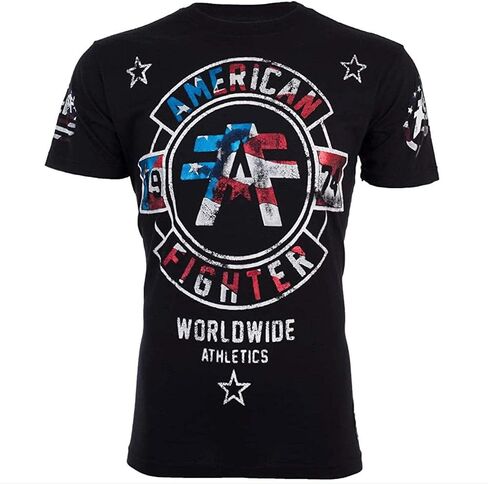American Fighter Men's T-Shirt Silver Lake Crew Neck Black in Saudi Arabia