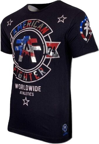 American Fighter Men's T-Shirt Silver Lake Crew Neck Black in Saudi Arabia