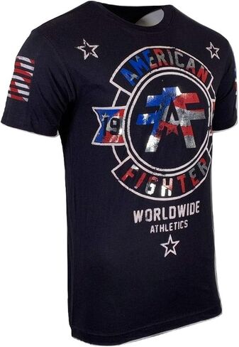 American Fighter Men's T-Shirt Silver Lake Crew Neck Black in Saudi Arabia