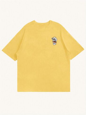 تي شيرت Verdusa الرجالي ذو الجرافيك Y2k Vintage Skull Print قصير الأكمام للحفلات الموسيقية تي شيرت صيفي in Kuwait