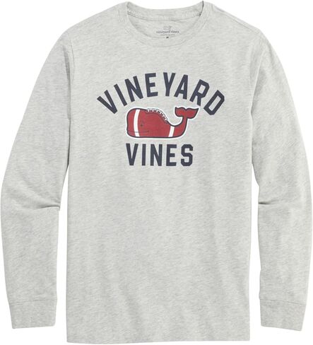 Vineyard Vines Men's Boys Textured Football Long Sleeve Tee (Toddler/Little Big Kids) in Saudi Arabia