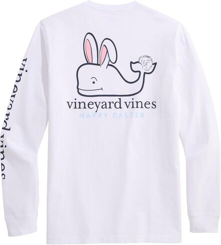 vineyard vines Men's Easter Bunny Whale Long-Sleeve Pocket Tee in Saudi Arabia
