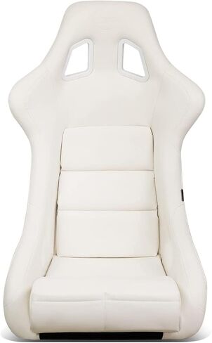 NRG Innovations FRP-302BK-V Bucket Racing Seat Double Layer FRP Black Vinyl Wrapped Mixed-density Foam 5 Point Harness Compatibility in Kuwait