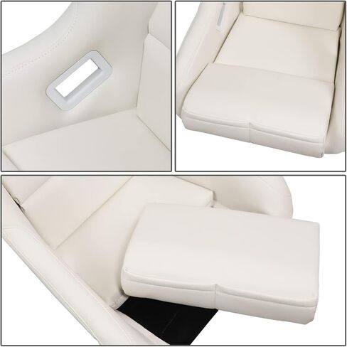 NRG Innovations FRP-302BK-V Bucket Racing Seat Double Layer FRP Black Vinyl Wrapped Mixed-density Foam 5 Point Harness Compatibility in Kuwait