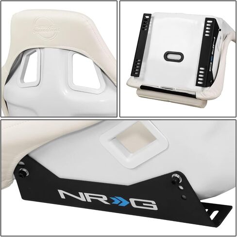 NRG Innovations FRP-302BK-V Bucket Racing Seat Double Layer FRP Black Vinyl Wrapped Mixed-density Foam 5 Point Harness Compatibility in Kuwait